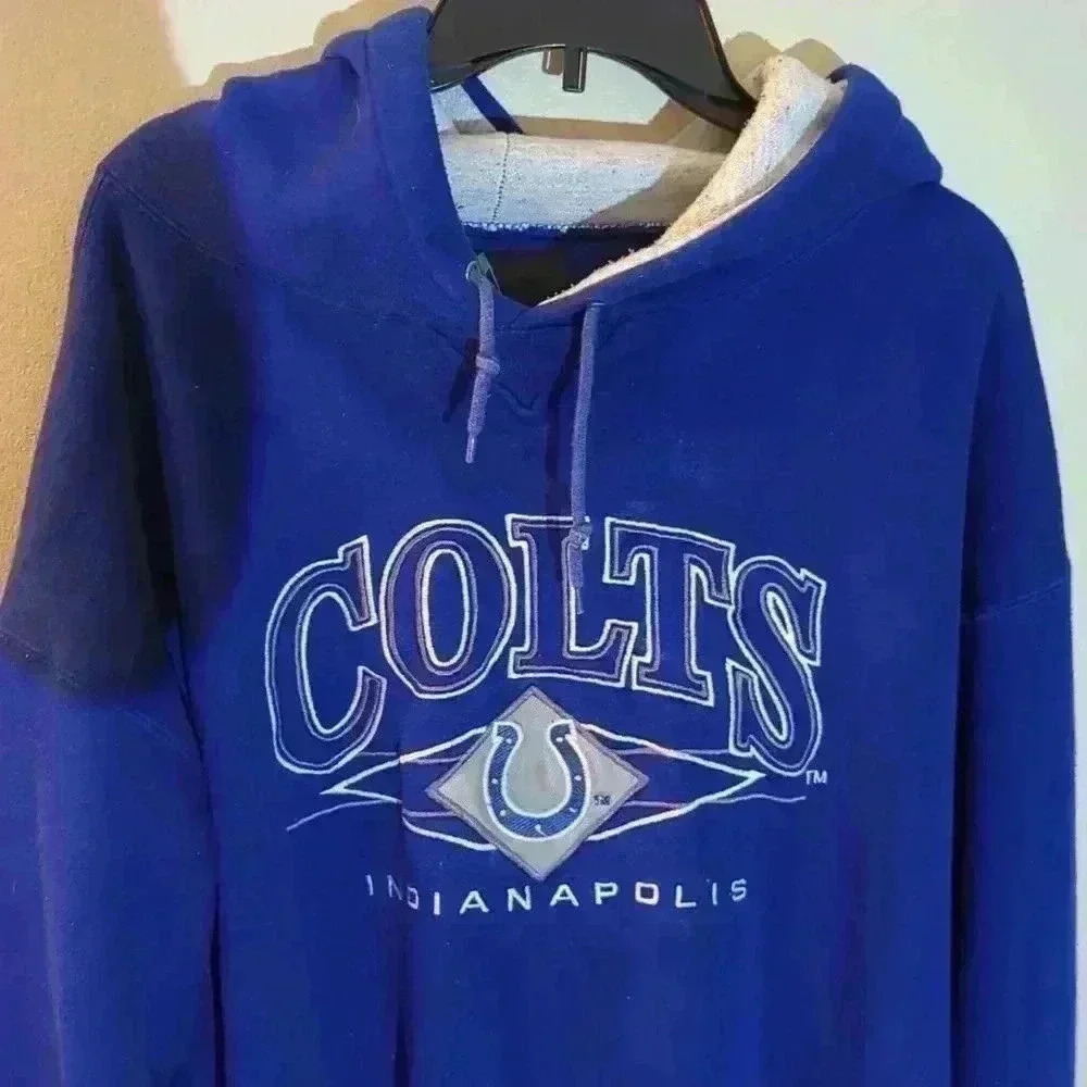 NFL Vintage Logo Athletic Indianapolis Colts sweatshirt, XL, blue and white. - Picture 3 of 8
